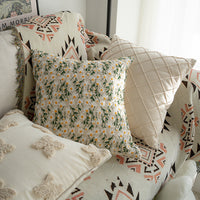 HKM-052947 European Style Garden Floral Pillowcase Set with Cushion Core - 45x45cm & 30x50cm Options