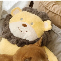 HKM-053011 Cute Animal Series Waist Pillow - Lion, Elephant, Giraffe - 40x38 cm Plush Doll
