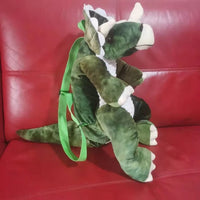 HKM-053075 Dinosaur Plush Backpack - Soft Stuffed Animal Toy for Kids, Colorful Design, 40cm Tall