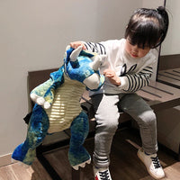 HKM-053075 Dinosaur Plush Backpack - Soft Stuffed Animal Toy for Kids, Colorful Design, 40cm Tall
