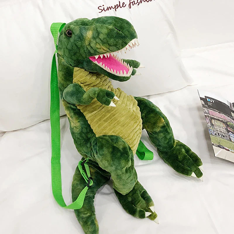 KTX-053075 Dinosaur Plush Backpack - Soft Stuffed Animal Toy for Kids, Colorful Design, 40cm Tall