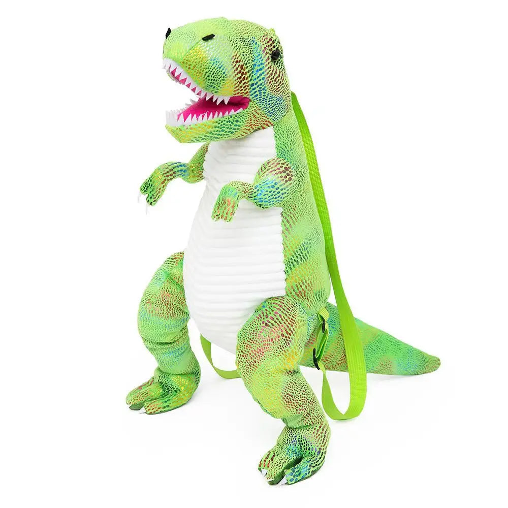 KTX-053075 Dinosaur Plush Backpack - Soft Stuffed Animal Toy for Kids, Colorful Design, 40cm Tall