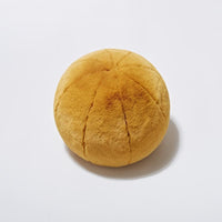 HKM-053203 Round Decorative Pillow with Soft Rabbit Fur Fabric and Unique Stitching Design - 30cm Diameter