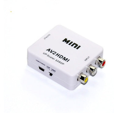 HKM-053331 AV to HDMI Converter Box, Supports 1080p/720p Output, Plug and Play, RCA Input for Multiple TV Formats