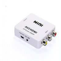 HKM-053331 AV to HDMI Converter Box, Supports 1080p/720p Output, Plug and Play, RCA Input for Multiple TV Formats