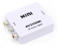 HKM-053331 AV to HDMI Converter Box, Supports 1080p/720p Output, Plug and Play, RCA Input for Multiple TV Formats