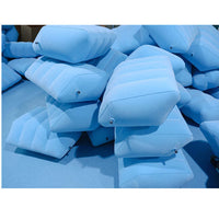 HKM-053523 Portable Inflatable Flocking Leg Cushion for Comfortable Support and Relaxation, Blue