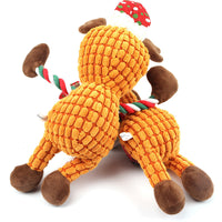HKM-053587 Christmas Plush Deer Pet Toy with Sound – 42cm x 18cm Talking Feature