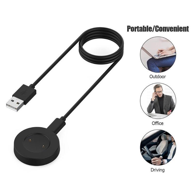 HKM-053651 Smart Watch Charging Cable for Huawei GT/GT2/Magic/Dream - TPE Soft Thread, Available in Black and White