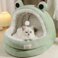 HKM-053779 Cozy Cat Nest for All Seasons - Plush Three-Layer Fleece Bed for Cats