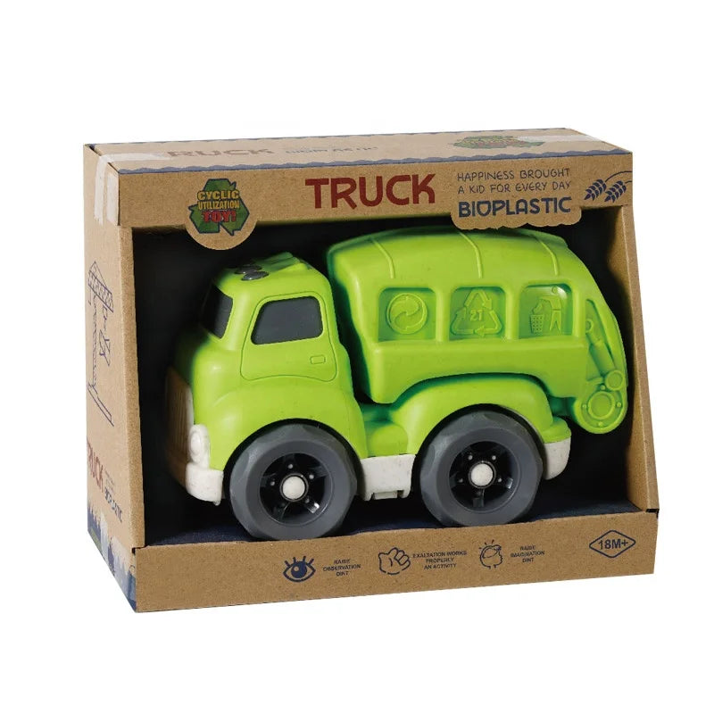HKM-053779 Eco-Friendly Bioplastic Friction Beach Truck Toy Set for Kids Ages 2-4