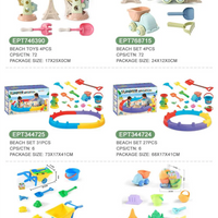 HKM-053779 Eco-Friendly Bioplastic Friction Beach Truck Toy Set for Kids Ages 2-4
