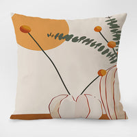HKM-053971 Nordic Style Cartoon Animal Floral Pattern Throw Pillow