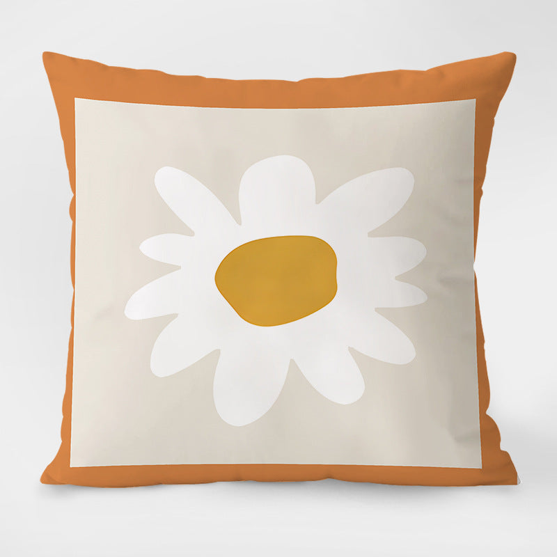 HKM-053971 Nordic Style Cartoon Animal Floral Pattern Throw Pillow