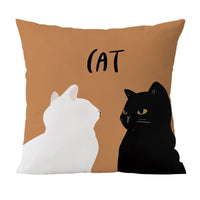 HKM-053971 Nordic Style Cartoon Animal Floral Pattern Throw Pillow