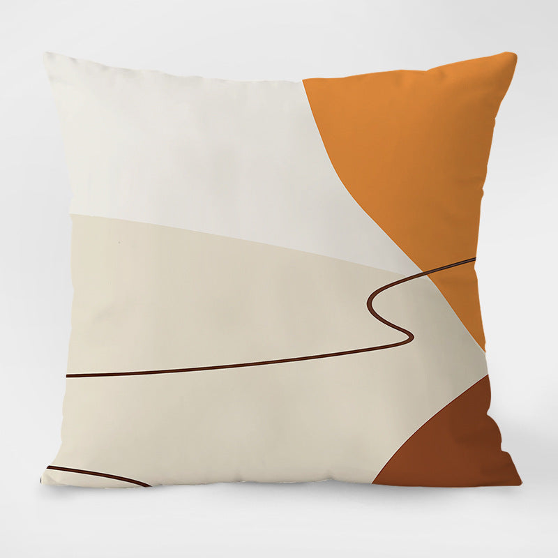 HKM-053971 Nordic Style Cartoon Animal Floral Pattern Throw Pillow