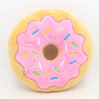 HKM-054163 Donut-Shaped Plush Toy for Pets - Soft, Colorful Design, 15cm Diameter