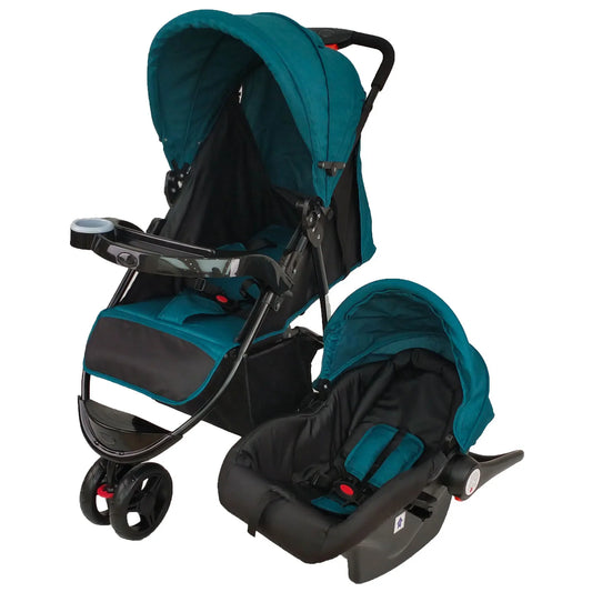HKM-054163 Travel System Baby Stroller with Car Seat and Adjustable Canopy