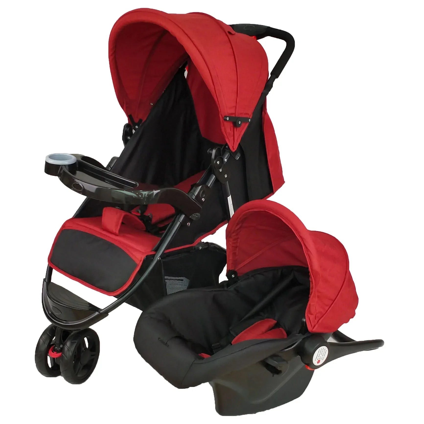 HKM-054163 Travel System Baby Stroller with Car Seat and Adjustable Canopy
