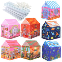 HKM-054227 Foldable Waterproof Playhouse Tent for Kids - Cartoon Universe Space Design, Large Play Area