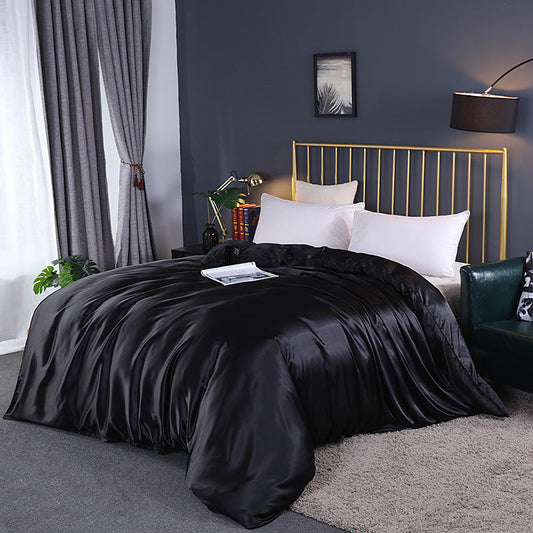 HKM-054291 Silky Polyester Bedding Ice Silk Quilt Cover - Modern Design, Multiple Sizes Available