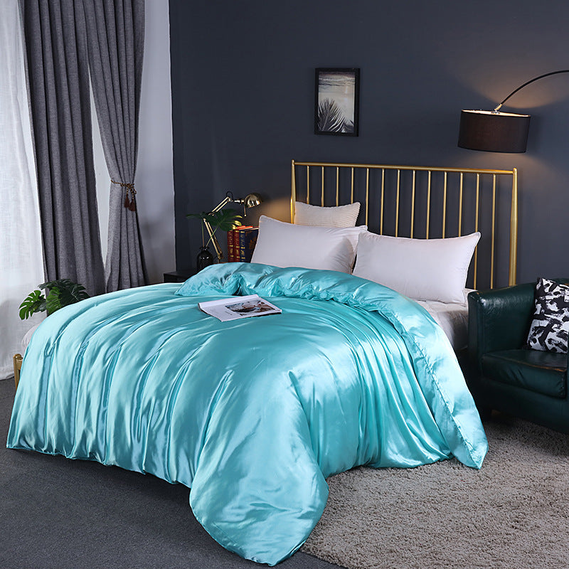 HKM-054291 Silky Polyester Bedding Ice Silk Quilt Cover - Modern Design, Multiple Sizes Available