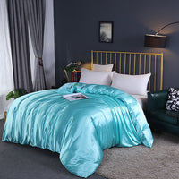 HKM-054291 Silky Polyester Bedding Ice Silk Quilt Cover - Modern Design, Multiple Sizes Available