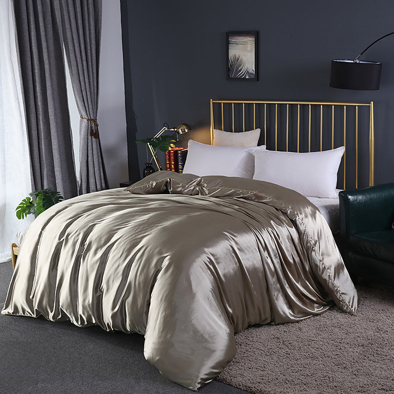 HKM-054291 Silky Polyester Bedding Ice Silk Quilt Cover - Modern Design, Multiple Sizes Available