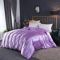 HKM-054291 Silky Polyester Bedding Ice Silk Quilt Cover - Modern Design, Multiple Sizes Available