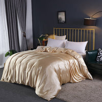 HKM-054291 Silky Polyester Bedding Ice Silk Quilt Cover - Modern Design, Multiple Sizes Available