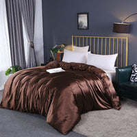 HKM-054291 Silky Polyester Bedding Ice Silk Quilt Cover - Modern Design, Multiple Sizes Available