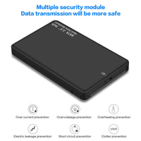 HKM-054483 2.5 Inch USB 3.0 External Hard Drive Enclosure for SATA SSD and HDD, Supports Up to 2TB, Plug and Play
