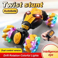 HKM-054547 Remote Control Watch Gesture Sensing Double-Sided Stunt Car 360 Twist RC for Indoor-Outdoor Fun, 4x4 Design
