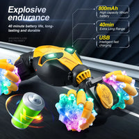 HKM-054547 Remote Control Watch Gesture Sensing Double-Sided Stunt Car 360 Twist RC for Indoor-Outdoor Fun, 4x4 Design