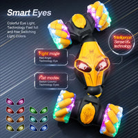 HKM-054547 Remote Control Watch Gesture Sensing Double-Sided Stunt Car 360 Twist RC for Indoor-Outdoor Fun, 4x4 Design