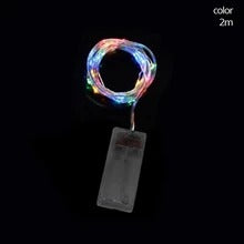 HKM-054739 Battery-Operated Copper Wire String Lights with Decorative Christmas Balls