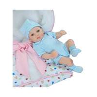HKM-054803 26cm Realistic Soft Silicone Reborn Twin Baby Dolls for Pretend Play and Home Decoration