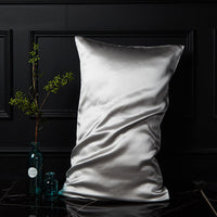 HKM-054931 Double-Sided Mulberry Silk Pillowcase 48x74cm - Light Gray