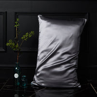 HKM-054931 Double-Sided Mulberry Silk Pillowcase 48x74cm - Light Gray
