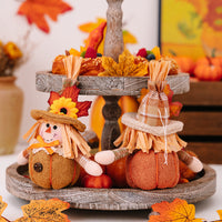 HKM-054931 Harvest Season Pumpkin Scarecrow Doll Pendant - Cloth Ornaments for Thanksgiving Decor