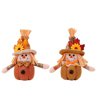 HKM-054931 Harvest Season Pumpkin Scarecrow Doll Pendant - Cloth Ornaments for Thanksgiving Decor