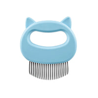 HKM-055059 Cat Grooming Massage Comb - Soft ABS Material, Multi-Color Options for Long & Short-Haired Cats, 10x9 cm