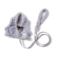 HKM-055123 Adjustable Bunny Fleece Dog Leash for Small and Medium Dogs – Pink or Light Gray
