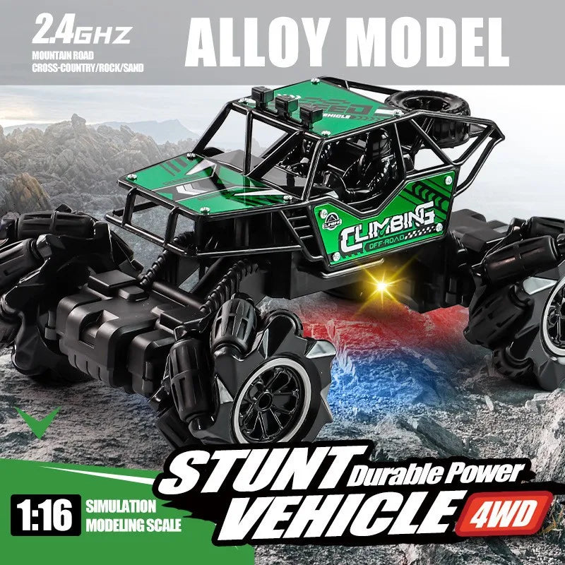 HKM-055123 Alloy 2.4G Remote Control Off-Road Stunt Car – Multi-Directional Climbing and Drifting Toy
