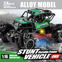 HKM-055123 Alloy 2.4G Remote Control Off-Road Stunt Car – Multi-Directional Climbing and Drifting Toy