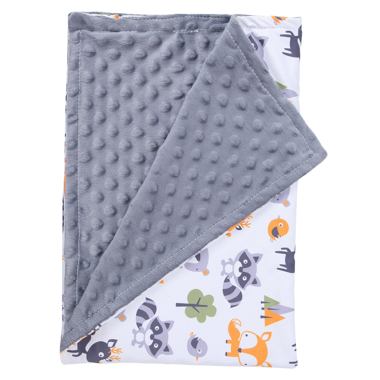 HKM-055123 Double-Layer Children's Quilt Blanket with Animal Patterns - 100X75cm