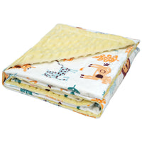 HKM-055123 Double-Layer Children's Quilt Blanket with Animal Patterns - 100X75cm