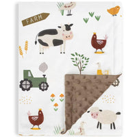 HKM-055123 Double-Layer Children's Quilt Blanket with Animal Patterns - 100X75cm