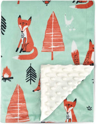 HKM-055123 Double-Layer Children's Quilt Blanket with Animal Patterns - 100X75cm