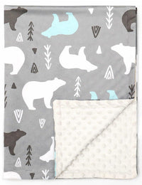 HKM-055123 Double-Layer Children's Quilt Blanket with Animal Patterns - 100X75cm